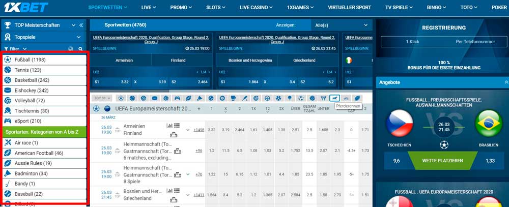 1XBET WETTPROGRAMM