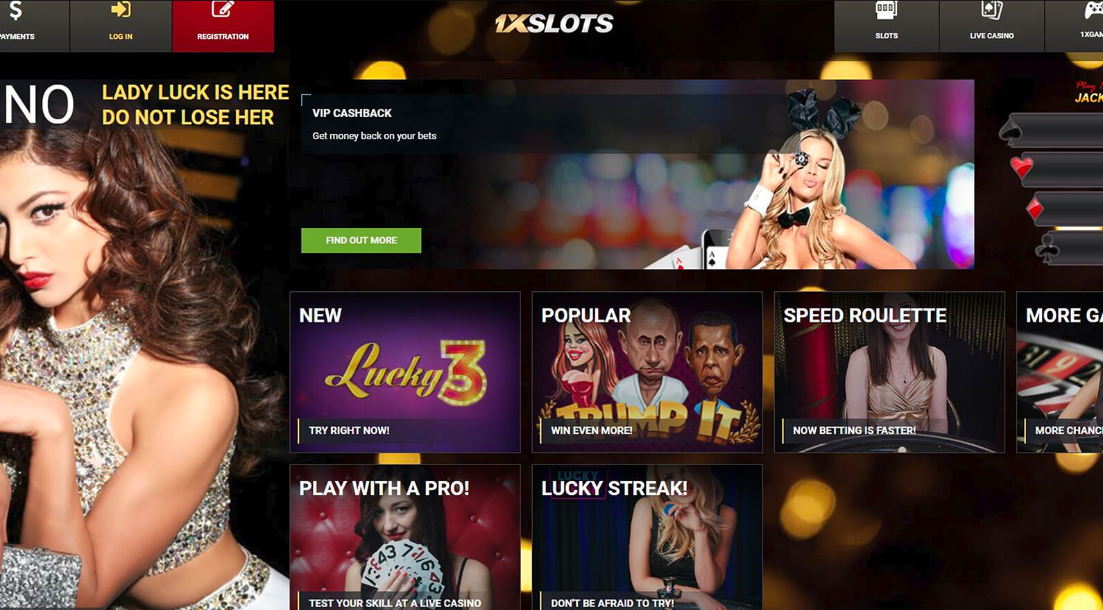 1xSlots Spiegel zum Umgehen von Einschränkungen.